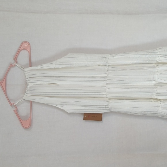 Cremieux Sophie Dress Botanic Bouquet White Black Stripe Size Extra Small NWT - Picture 8 of 8